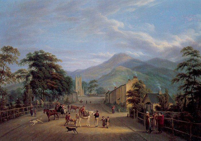 Mulvany, John George View of a Street in Carlingford Germany oil painting art